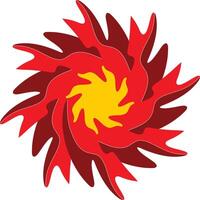Dynamic Fiery Abstract Flame Graphic vector
