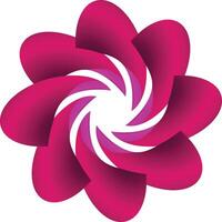 Vibrant Pink Spiral Flower Design vector