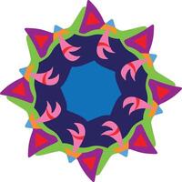 Vibrant Abstract Multi-Layered Starburst Graphic vector