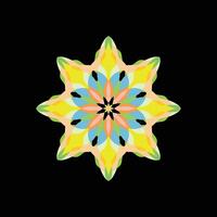 Abstract Radial Star Design with Vibrant Colors vector