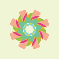 Vibrant Abstract Multi-layered Radial Design vector
