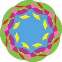 Vibrant Radial Swirl Design with Circular Layers vector