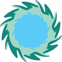 Abstract Teal Blue Vortex Graphic vector