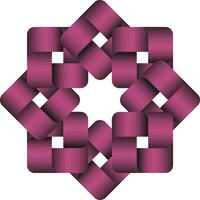 Interlocking Purple Squares Pattern vector