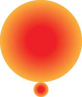 Abstract Orange Red Gradient Circles vector