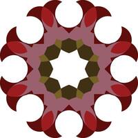 Dynamic Red and Brown Geometric Star Design vector