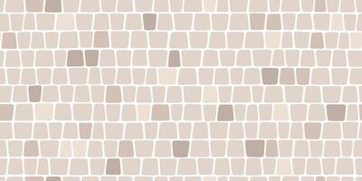 Paved stone simple seamless pattern. Pavement tile texture. Stone mosaic background. Cobble floor interior pattern. Block ancient sidewalk ornament. illustration isolated on white background. vector