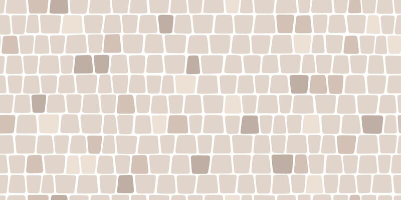 Paved stone simple seamless pattern. Pavement tile texture. Stone mosaic background. Cobble floor interior pattern. Block ancient sidewalk ornament. illustration isolated on white background.