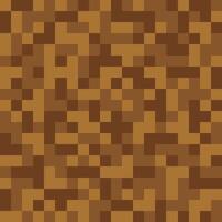 Pixel simple ground seamless pattern. Pixelart computer block texture. Digital brown ground pattern. Game style squared background. illustration isolated white background vector