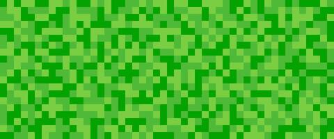 Pixel simple grass pattern. Pixelart computer block texture. Digital green grass pattern. Game style squared background. illustration isolated on white background vector