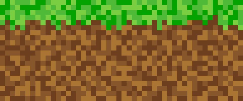 Pixel grass ground seamless pattern. Pixelart computer block texture. Digital green grass and brown ground pattern. Game style squared background. illustration isolated on white background