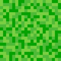 Pixel grass seamless pattern. Pixelart block texture. Digital green grass pattern. Game style squared background. illustration isolated on white background vector