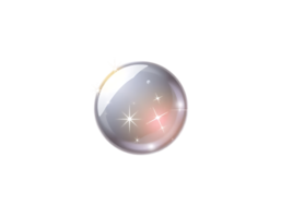 Realistic Transparent Bubble with Sparkles png