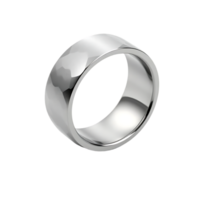 Shiny Silver Ring with Hammered Finish png