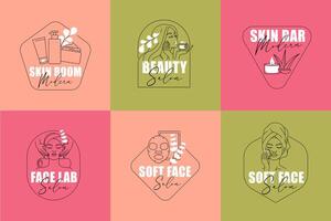 Beauty and Skincare Logo Pack. Ready-Made Brand Templates for Cosmetics and Spa vector