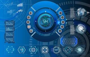 Futuristic data display interface vector