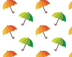 Autumn pattern with umbrellas. illustration vector