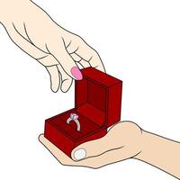 Love and Commitment Symbolized by Ring vector