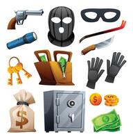 Heist equipment and tools vector