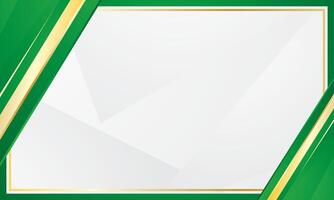 Green gold background with abstract geometry, perfect for luxury certificate vector