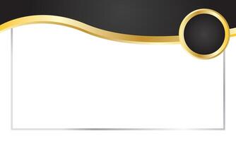 Modern Black Gold Border for Award Certificate Frame vector