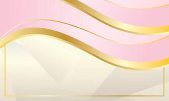 Pink luxury wave background for certificate vector