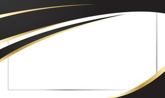 Black Gold Abstract Geometric Background for Award Certificate vector