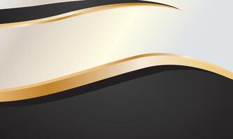 Luxury black and gold wave certificate design background vector