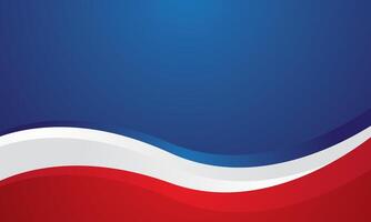 Red white wave on blue background for certificate vector