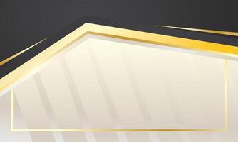 Black gold abstract geometric for certificate background vector