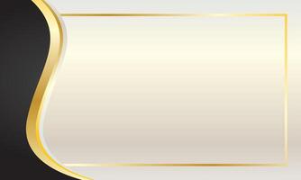 Black gold gradient abstract wave for certificate background vector