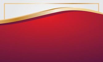 Golden wave elegant red background vector