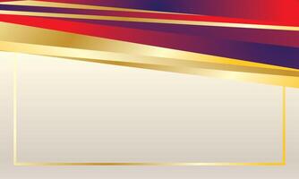 Red and gold certificate design background vector