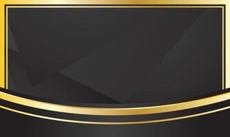 Black gold gradient abstract curve border for certificate vector