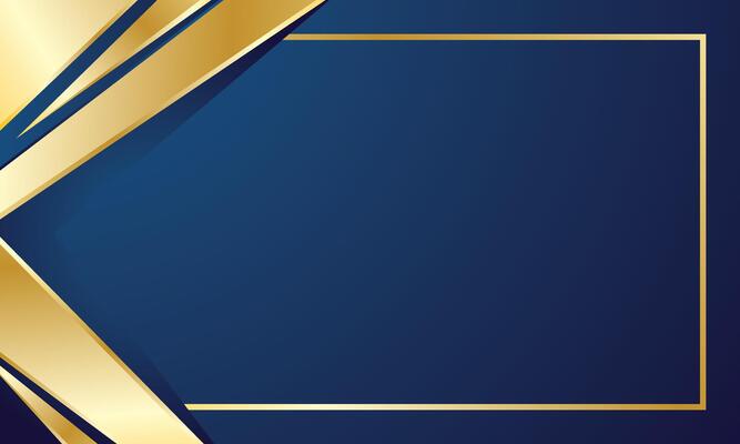 Elegant blue gold geometric certificate background