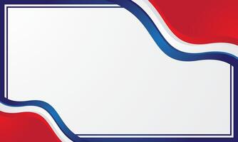 Blue and red gradient color wave background banner design template vector