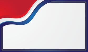 Modern abstract wave background blue and red vector