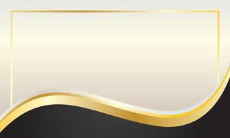 Black gold abstract wave for business or certificate background vector