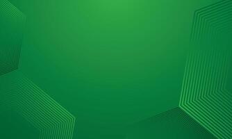Abstract green gradient background with geometric lines vector