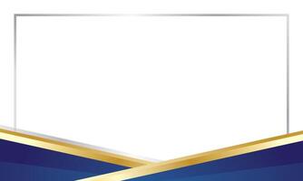 Modern blue gold white abstract background for certificate vector
