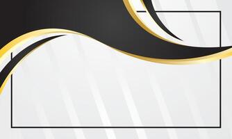 Black gold gradient abstract wave for business or certificate vector