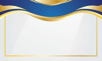 Blue and Golden Certificate background vector