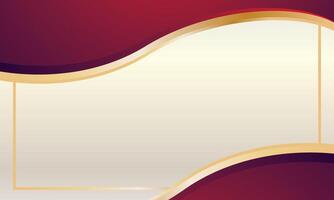 Elegant luxury red gold wave design certificate template vector