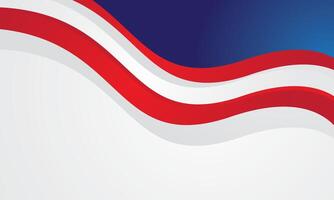 Modern abstract wave background blue and red gradient color vector