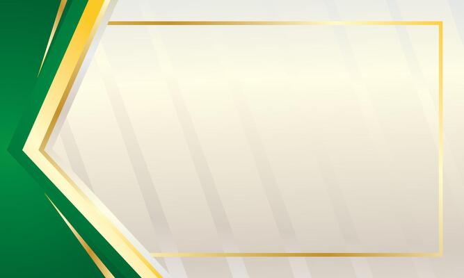 Green gold abstract geometric for business or certificate background
