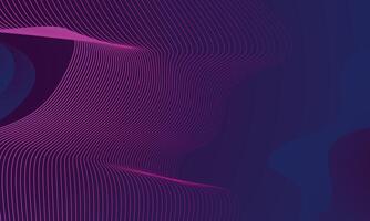 Purple dynamic wave line pattern on dark blue background vector