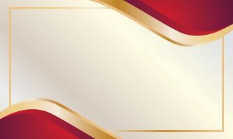 Elegant luxury red gold design certificate background vector