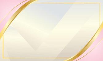 Pink gold gradient abstract curve corner border for certificate vector