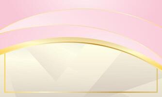 Pink gold gradient abstract for certificate background vector