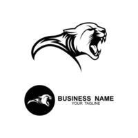 set of cheetah logo icon vector